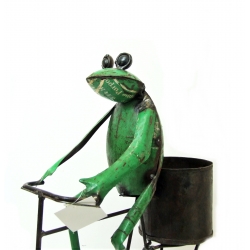 Żaba na Rowerze figurka metalowa 45cm